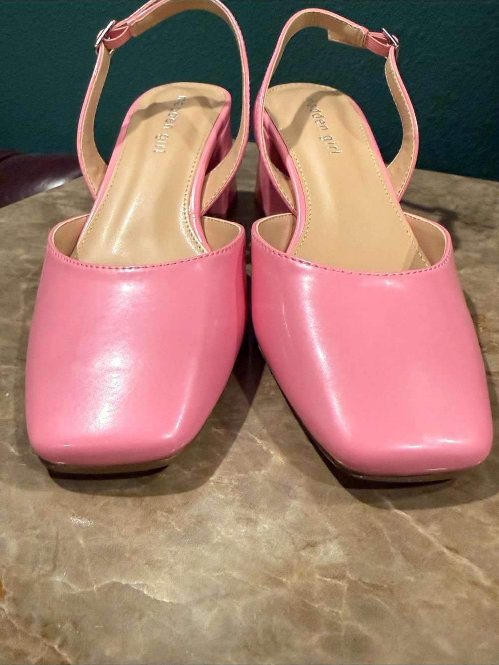 Madden Girl Bubblegum Pink Slingback Block Heels - Picture 2 of 7
